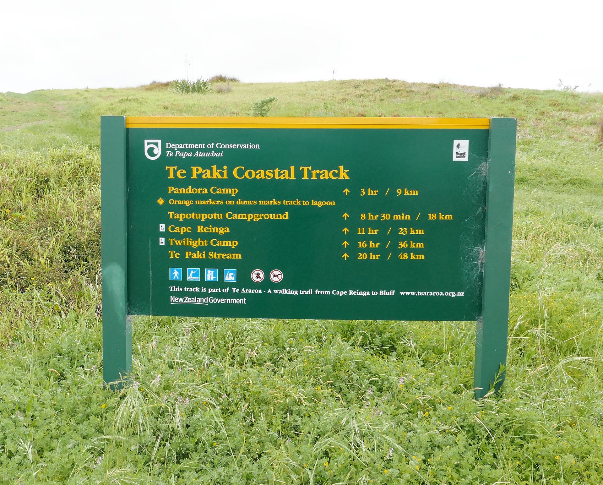 Spirits Bay Schild