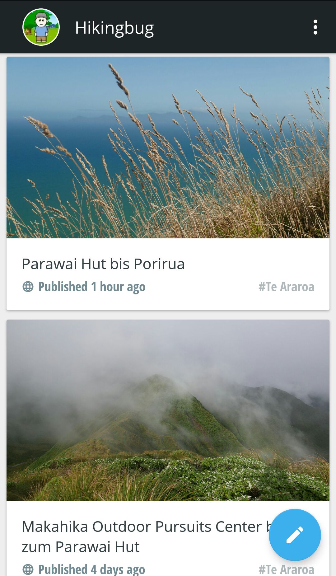 Ghost Android App UI